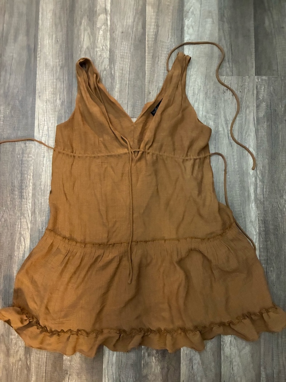 Wishlist Burnt Orange Textured Sleeveless Top